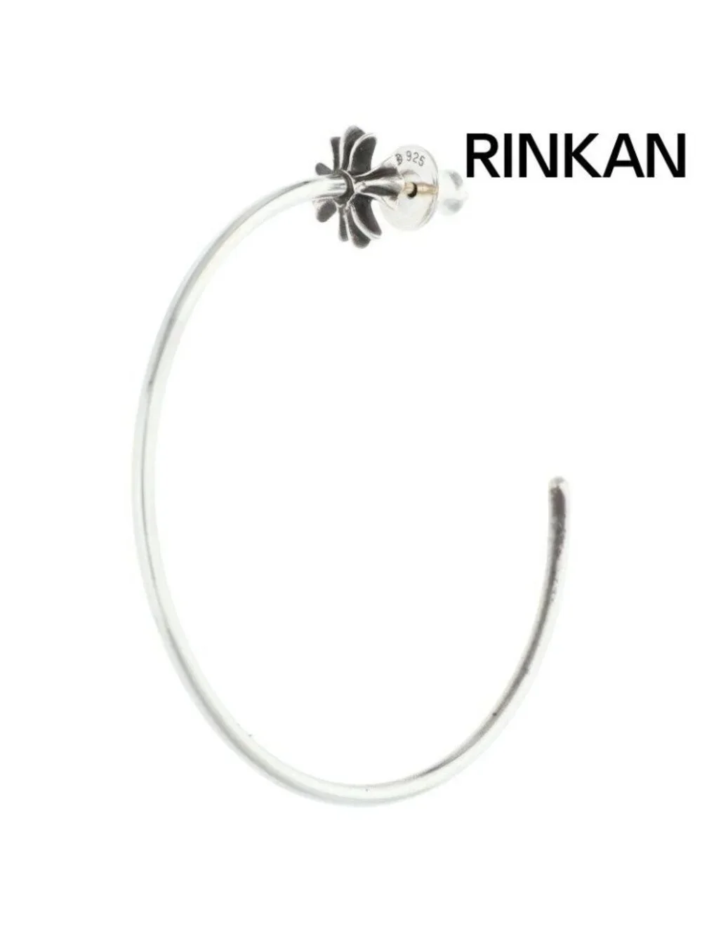 Chrome Hearts Hoop CH Pls CH Plus Silver Earrings